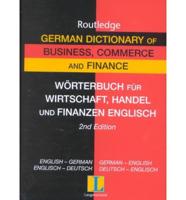 Langenscheidt Routledge German Dictionary of Business, Commerce and Finance