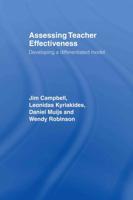 Assessing Teacher Effectiveness : Different models