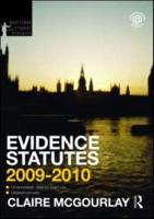 Evidence Law Statutes, 2008-2009