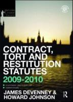 Contract, Tort, and Restitution Statutes 2009-2010