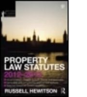 Property Law Statutes 2012-2013