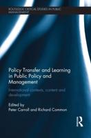 Policy Transfer and Learning in Public Policy and Management