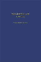 Jewish Law Annual. Volume 21