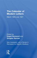 Calendar Modern Letts 4v Cb: Cal of Modern Letters