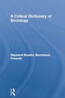 A Critical Dictionary of Sociology