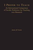 I Prefer to Teach: An International Comparison of Faculty Preference for Teaching