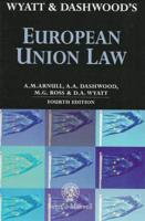 Wyatt & Dashwood's European Union Law
