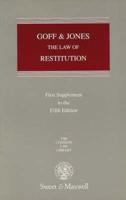 Goff and Jones: Restitution. 1st Supplement to the 5th Edition