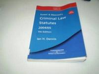 Sweet & Maxwell's Criminal Law Statutes, 2004/05