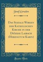 Das Soziale Wirken Der Katholischen Kirche in Der Diï¿½zese Laibach (Herzogtum Karin) (Classic Reprint)