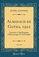 Almanach De Gotha, 1922, Vol. 159