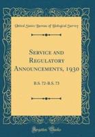 Service and Regulatory Announcements, 1930