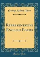 Representative English Poems (Classic Reprint)