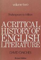 A Critical History of English Literature. V. 2