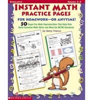 Instant Math Practice Pages for Homework-Or Anytime!