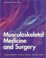 Musculoskeletal Medicine and Surgery