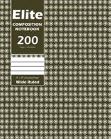 Elite Composition Notebook, Wide Ruled 8 x 10 Inch, Large 100 Sheet, Beige Cover