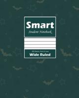 Smart Student Notebook, Wide Ruled 8 x 10 Inch, Grade School, Large 100 Sheet, Olive Green Cover