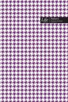 Checkered II Pattern Composition Notebook, Stylish Portable Write-In Journal (A5), 144 Sheets Purple Cover