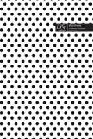 Dots Pattern Composition Notebook, Dotted Lines, Wide Ruled Medium Size 6 x 9 Inch (A5), 144 Sheets Black Cover