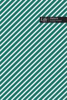 Striped Pattern Composition Notebook, Dotted Lines, Wide Ruled Medium Size 6 x 9 Inch (A5), 144 Sheets Olive Cover