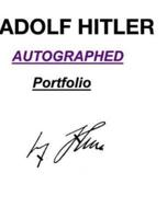 Adolf Hilter Autograthed Portfolio