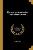 Harvard Lectures on the Originality of Greece