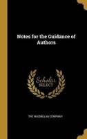 Notes for the Guidance of Authors