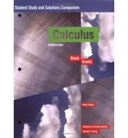 Calculus Student Study and Solutions Companion