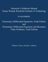 Instructor's Solution Manual to Accompany Elementary Differential Equations and Elementary Differential Equations W/ Boundary Value Problems