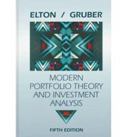 Modern Portfolio Theory Fifth Edition and Portfolio Software Set