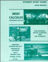 Brief Calculus for Business, Social Sciences, and Life Sciences. Student Study Guide