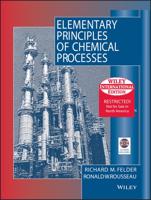 WIE Elementary Principles of Chemical Processes With CD WIE