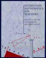 Elementary Mathematics for Teachers