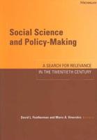 Social Science and Policy-Making