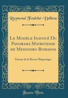 Le Modï¿½le Inavouï¿½ Du Panorama Matritense De Mesonero Romanos