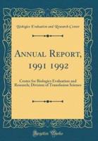 Annual Report, 1991 1992