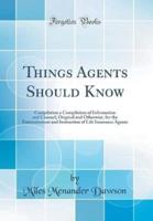 Things Agents Should Know