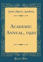 Academic Annual, 1920 (Classic Reprint)