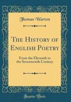 The History of English Poetry