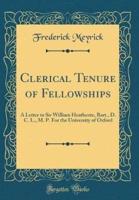 Clerical Tenure of Fellowships