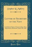 Letter of Secretary of the Navy