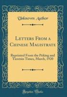 Letters from a Chinese Magistrate