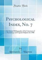 Psychological Index, No. 7
