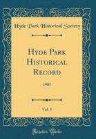 Hyde Park Historical Record, Vol. 5