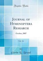 Journal of Hymenoptera Research, Vol. 16