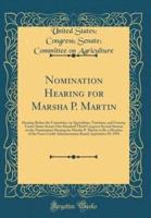 Nomination Hearing for Marsha P. Martin