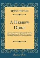 A Hebrew Dirge
