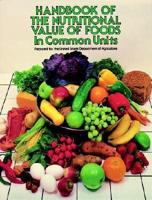 Handbook of the Nutritional Contents of Foods