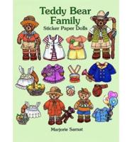Teddy Bear Family Sticker Paper Dolls